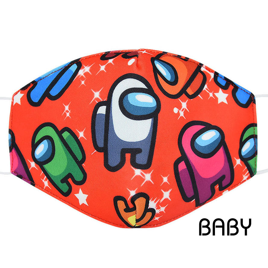 2PCS Cotton Mask Among US Game Peripheral Mask Dust-proof And Breathable Children